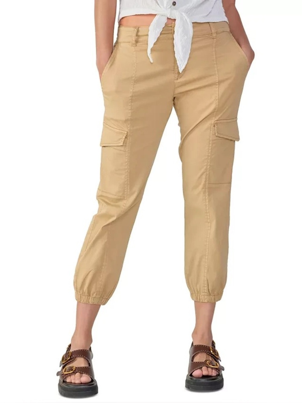 Sanctuary Rebel Cargo Jogger Pants in Khaki